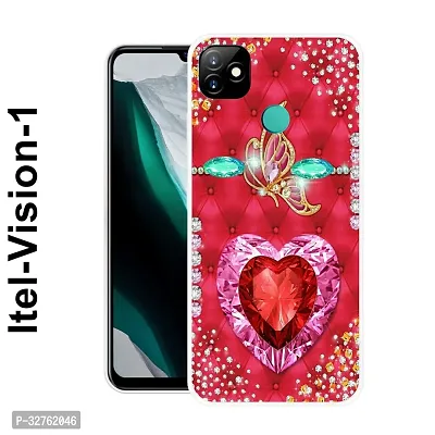 Stylish Multicolored Silicone Printed Back Case Cover For Itel-Vision-1