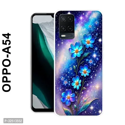 Stylish Silicon Printed Back Cover for Oppo A54