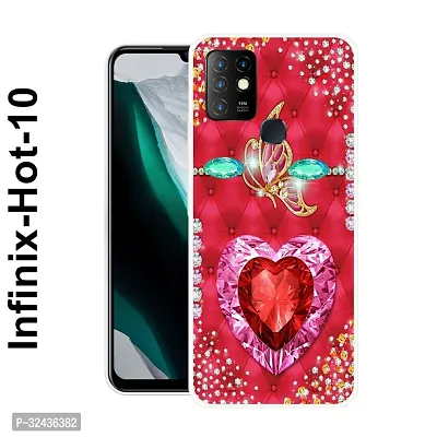 Stylish Silicon Printed Back Case Cover for Infinix Hot 10