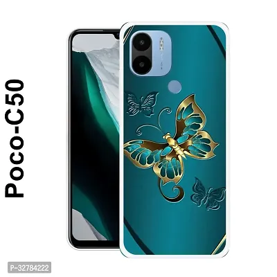 Stylish Silicone Printed Back Case Cover for Poco C 50-thumb0