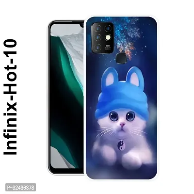 Stylish Silicon Printed Back Case Cover for Infinix Hot 10