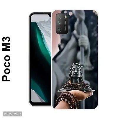 Stylish Silicon Printed Back Case Cover for Poco M3-thumb0