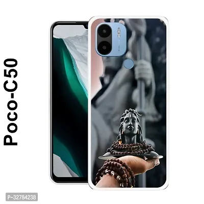 Stylish Silicone Printed Back Case Cover for Poco C 50