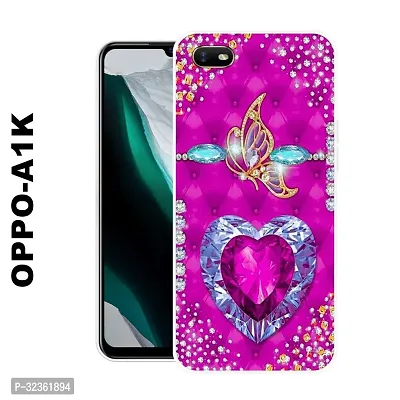 Stylish Silicon Printed Back Case Cover for Oppo A1K