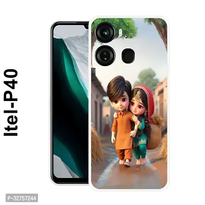 Stylish Multicolored Silicone Printed Back Case Cover For Itel-P-40