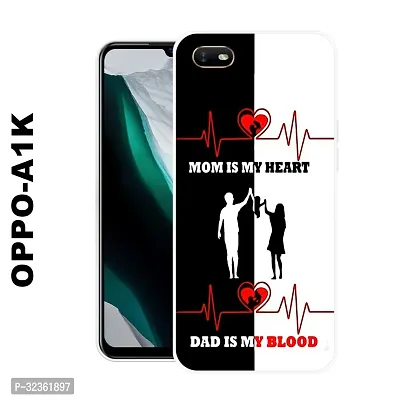 Stylish Silicon Printed Back Case Cover for Oppo A1K