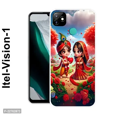 Stylish Multicolored Silicone Printed Back Case Cover For Itel-Vision-1