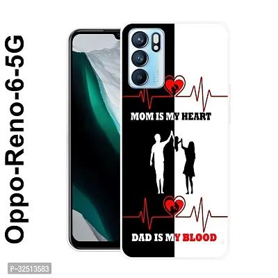 Stylish Silicon Printed Back Cover for Oppo Reno 6 5G