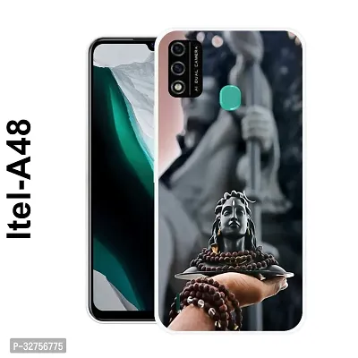 Stylish Silicon Printed Back Cover for Itel A48-thumb0