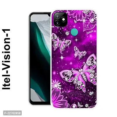 Stylish Multicolored Silicone Printed Back Case Cover For Itel-Vision-1