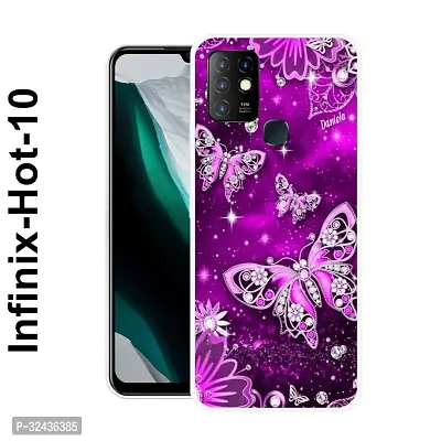 Stylish Silicon Printed Back Case Cover for Infinix Hot 10