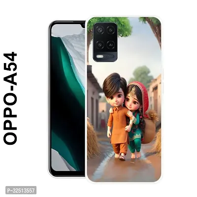 Stylish Silicon Printed Back Cover for Oppo A54