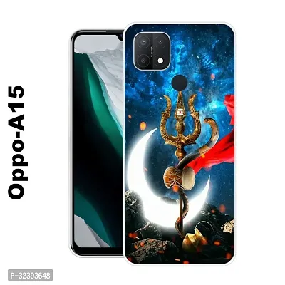 Stylish Silicon Printed Back Case Cover for Oppo A15-thumb0