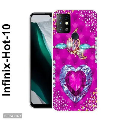 Stylish Silicon Printed Back Case Cover for Infinix Hot 10