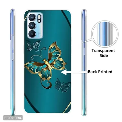 Stylish Silicon Printed Back Cover for Oppo Reno 6 5G-thumb2