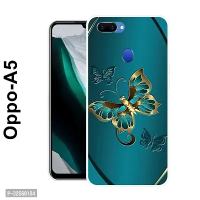 Stylish Silicon Printed Back Case Cover for Oppo A5-thumb0