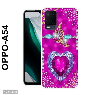 Stylish Silicon Printed Back Cover for Oppo A54-thumb0