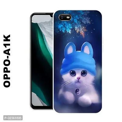 Stylish Silicon Printed Back Case Cover for Oppo A1K