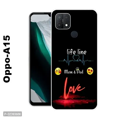 Stylish Silicon Printed Back Case Cover for Oppo A15-thumb0