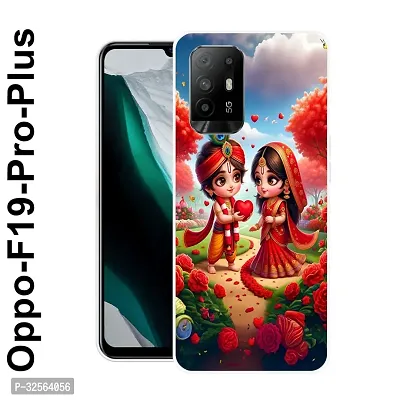 Trendy Silicone Printed Mobile Back Cover for Oppo F19 Pro Plus