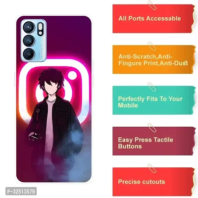 Stylish Silicon Printed Back Cover for Oppo Reno 6 5G-thumb4