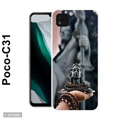 Stylish Silicon Printed Back Case Cover for Poco C31-thumb0