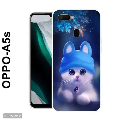 Stylish Silicon Printed Back Case Cover for Oppo A5s