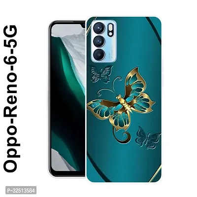 Stylish Silicon Printed Back Cover for Oppo Reno 6 5G-thumb0