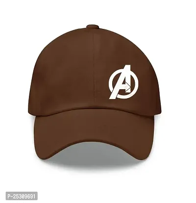 Aranim Marvel Avengers Symbol Printed Baseball Cap/Summer Cap for Men and Women (Brown)