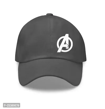 Aranim Marvel Avengers Symbol Printed Baseball Cap for Men and Women (Dark Grey)-thumb0