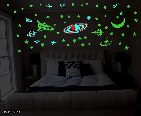 DreamKraft Vinyl Galaxy Of Stars Wall Glow In The Dark Stickers 7.48 x 9.44 x 0.78 inches, Multicolor