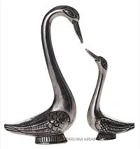 DreamKraft White Metal Love Duck For Home D?cor-thumb2