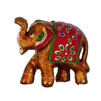 DreamKraft Paper Mache Handcrafted Set of 5 Elephant Showpiece for Home Decor and Gift Purpose-thumb1