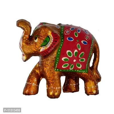 DreamKraft Paper Mache Handcrafted Set of 5 Elephant Showpiece for Home Decor and Gift Purpose-thumb2