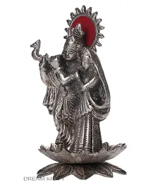 DreamKraft Metal Lord Radha Krishna Idol, Standard, Silver-thumb1