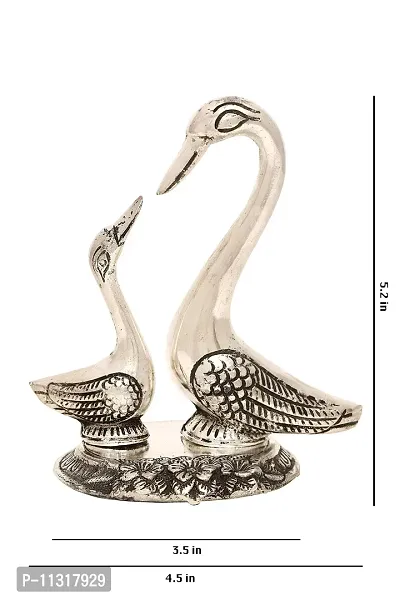 DreamKraft White Metal Love Duck For Home D?cor-thumb4