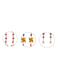 DreamKraft Paper Mache Swastik Door Hangings (Multicolor,96 cm) -Set of 2-thumb2