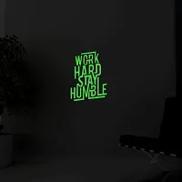 DreamKraft Glow in Dark Poster Work Hard Stay Humble Sticker (Green, 19x26 cm)-thumb1