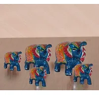 DreamKraft Paper Mache Handcrafted Set of 5 Elephant Showpiece for Home Decor and Gift Purpose-thumb3