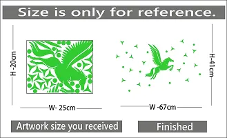 Monk wish Glow in The Dark Flying Horse Radium Sticker (Green, 20x25 cm)-thumb3