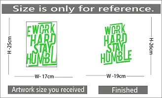 DreamKraft Glow in Dark Poster Work Hard Stay Humble Sticker (Green, 19x26 cm)-thumb3