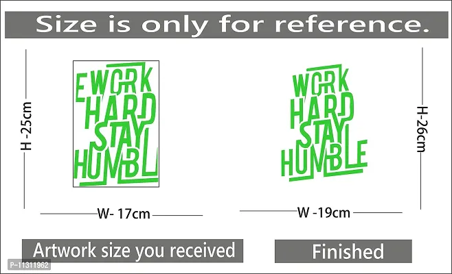 DreamKraft Glow in Dark Poster Work Hard Stay Humble Sticker (Green, 19x26 cm)-thumb4