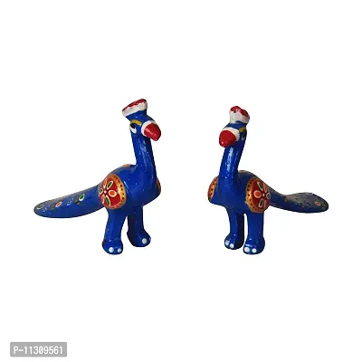 DreamKraft Handcrafted Peacock Showpiece (Set of 2, Blue),-thumb5