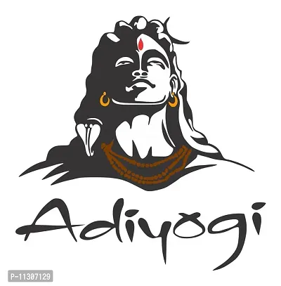 DreamKraft adiyogi Multicolour Vinyl Size 69 cm X 70 cm Wall Sticker-thumb0