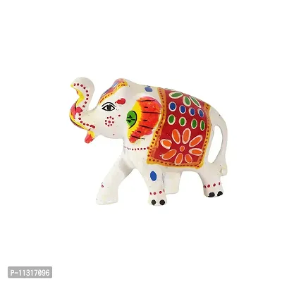 DreamKraft Set of 3 White Elephant Idol & Showpiece For Home Decor And Gift Purpose-thumb3