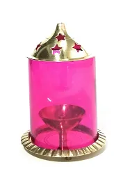 DreamKraft Medium Brass Colored Akhand Diya for Pooja and Festival Decoration-thumb1