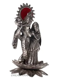 DreamKraft Metal Lord Radha Krishna Idol, Standard, Silver-thumb2