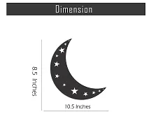 DreamKraft Decoartive Moon with Star Wooden Cut Out Wall Plaque Wall Decoaration Sign Perfect for Living Room Bed Room Wall Decoration or Gifting-thumb3