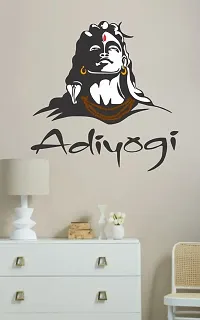 DreamKraft adiyogi Multicolour Vinyl Size 69 cm X 70 cm Wall Sticker-thumb1