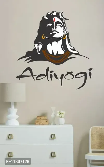 DreamKraft adiyogi Multicolour Vinyl Size 69 cm X 70 cm Wall Sticker-thumb2